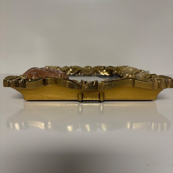 Jesus Resurrection Praying Hands Goldtone Ornate Frame Christian Wall Decor VTG - Picture 7 of 10